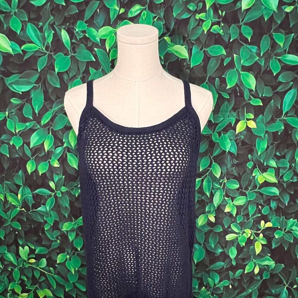 Aerie Navy Knit Coverup Dress (X-Large)